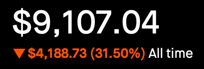 Account Status - All Time - Down 31.5%